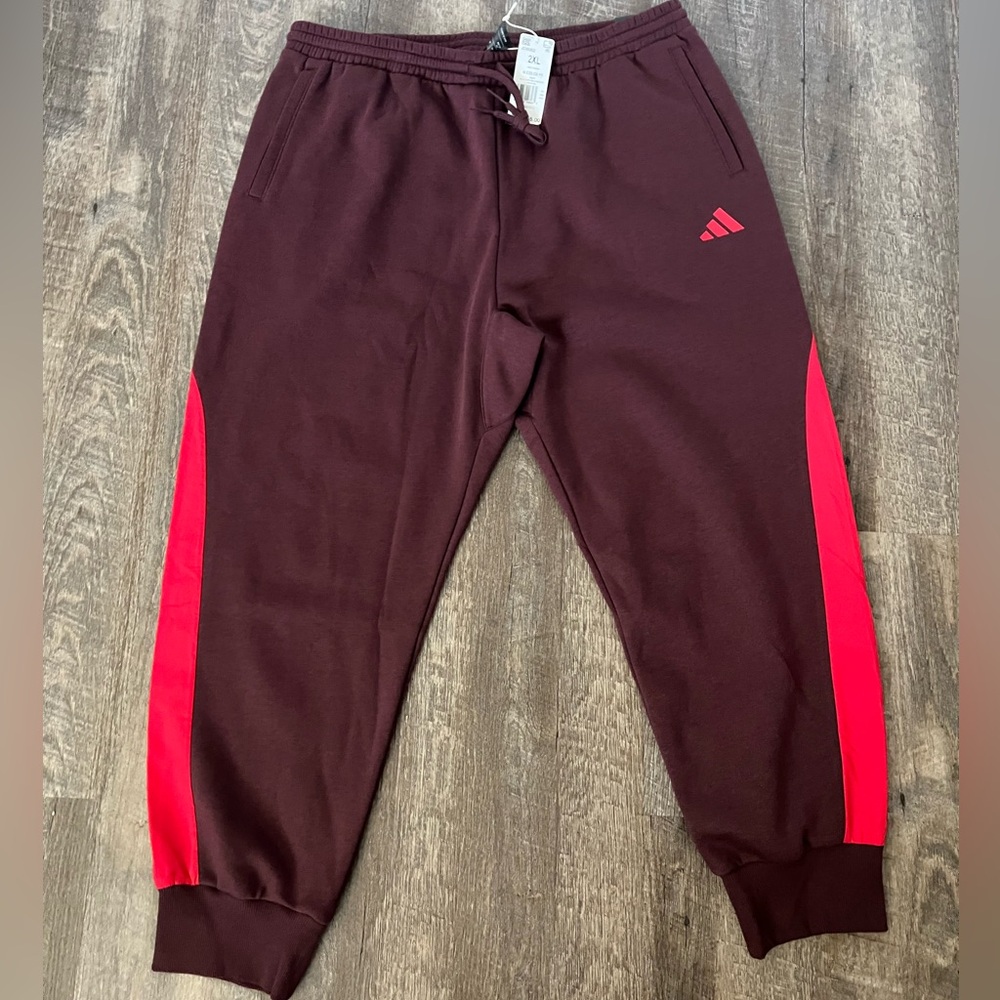 Adidas Essentials Colorblock Fleece Joggers- Size 2XL‎